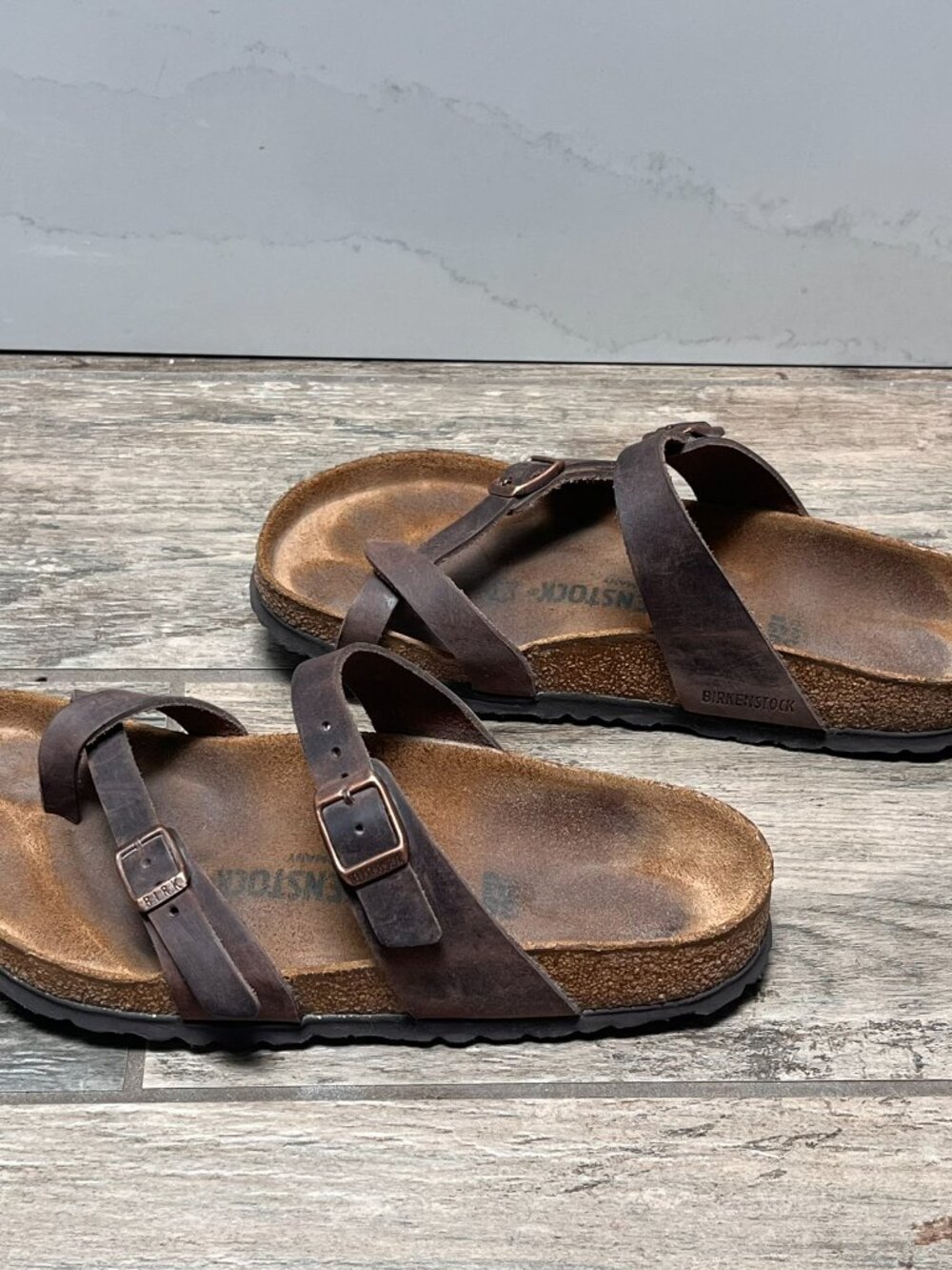 Birkenstock women's Mayari Sandals Mocha size EU 38 US 7.5 - Picture 6 of 7